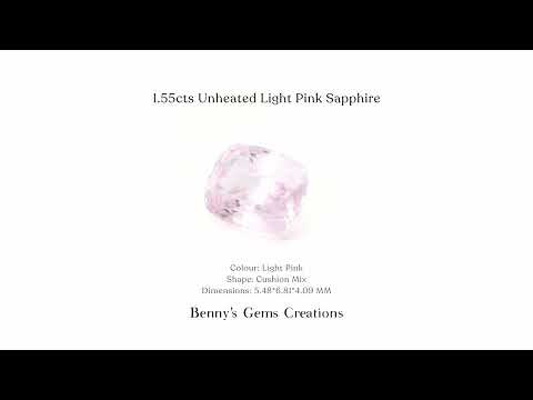1.55cts Unheated Light Pink Sapphire