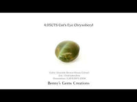 4.05CTS Honey Cat's Eye Chrysoberyl - Benny's Gems Creations