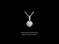 Square Illusion Diamond Pendant with brilliant stones crafted in modern design