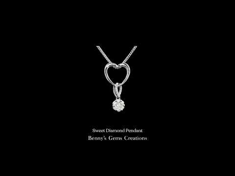 Sweet Diamond Pendant in elegant minimalist design with brilliant sparkle