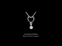 Sweet Diamond Pendant in elegant minimalist design with brilliant sparkle