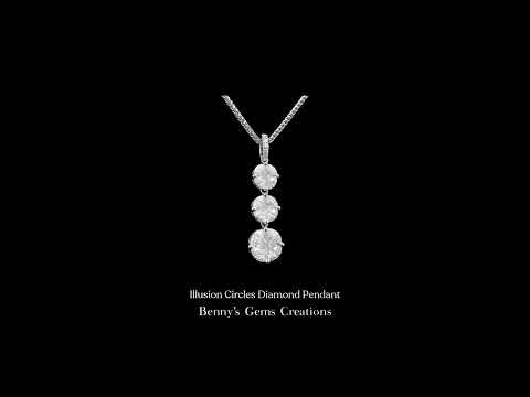 Illusion Circles Diamond Pendant with radiant, eye-catching brilliance in elegant white gold setting
