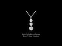 Illusion Circles Diamond Pendant with radiant, eye-catching brilliance in elegant white gold setting