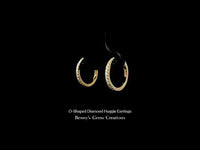 O-Shaped Diamond Huggie Earrings