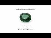 3.58CTS Unheated Teal Sapphire - Benny's Gems Creations