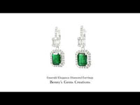 Emerald Elegance Diamond Earrings