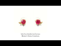 Belle Fleur Rubellite Stud Earrings