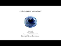 Natural Unheated 2.25ct Blue Sapphire with rich blue hue
