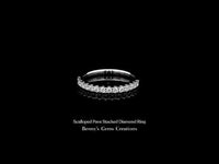 Scalloped pave stacked diamond ring featuring multiple layers of sparkling diamonds in an elegant scalloped design, perfect for modern and luxurious jewelry styling.