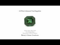 2.57Cts Unheated Teal Sapphire - Benny's Gems Creations