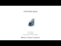 Natural 1.55CTS blue spinel gemstone in cushion cut with vibrant blue color