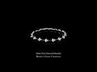 Petite Fiore Diamond Bracelet in white gold featuring delicate floral diamond motifs, elegant fine jewelry piece for women