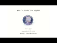 1.96CTS Unheated Violet Sapphire with vivid purple-violet hue and brilliance