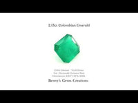 2.13 carats Colombian emerald gemstone with vivid green color and exceptional clarity, natural and untreated, ideal for luxury fine jewelry