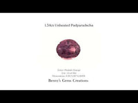 1.34cts Padparadscha sapphire in unheated, vivid peach-pink tones