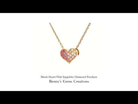Blush Heart Pink Sapphire Diamond Pendant