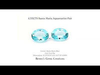 4.55CTS Santa Maria Aquamarine Pair - Benny's Gems Creations
