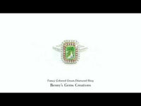 Fancy Colored Green Diamond Ring with dazzling brilliance in elegant white gold setting