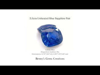 5.11cts Unheated Blue Sapphire Pair