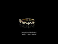 Dainty Rose Gold Diamond Sparkle Ring