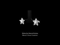 Shining Star Diamond Earrings with sparkling star-shaped diamonds perfect for everyday wear or special occasions