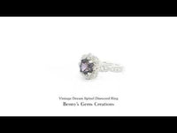 Vintage Dream Spinel Diamond Ring in vintage-inspired luxurious design and intricate detailing
