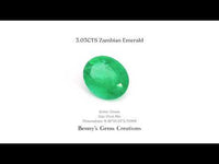 Natural 3.03 Carat Zambian Emerald stone for Fine Jewelry 