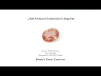 1.24cts Unheated Padparadscha Sapphire - Benny's Gems Creations