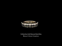 Darling Rose Gold Diamond Stack Ring with delicate shimmering accents