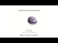 3.02CTS unheated purple spinel gemstone with vivid hue and exceptional brilliance