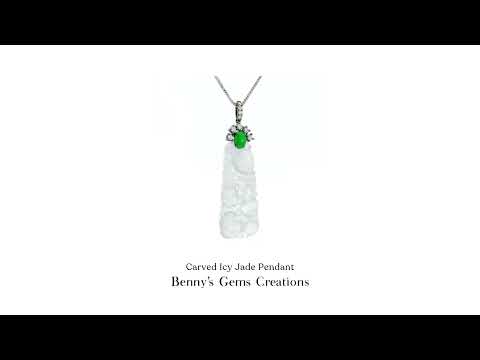Icy Jadeite Pendant - Benny's Gems Creations
