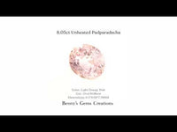 8.05cts Unheated Padparadscha - Benny's Gems Creations