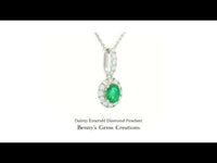 Dainty Emerald Diamond Pendant