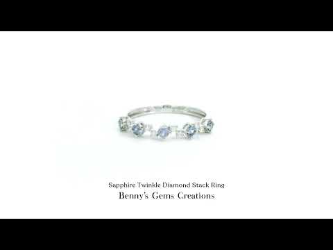 Sapphire Twinkle Diamond Stack Ring
