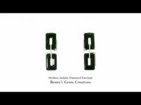 Modern Jadeite Diamond Earrings
