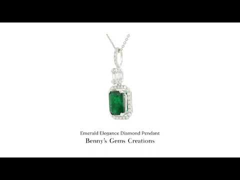 Emerald Elegance Diamond Pendant