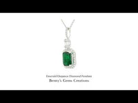 Emerald Elegance Diamond Pendant