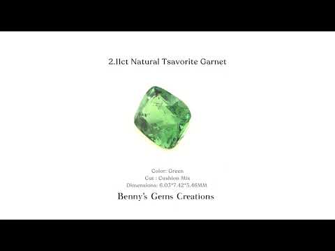 2.11ct natural tsavorite garnet with vivid green color and brilliant cut