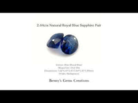 2.44cts Natural Royal Blue Sapphire Pair
