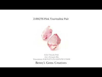 2.66CTS pink tourmaline pair featuring vibrant rosy hue and exceptional brilliance