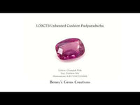 1.09CTS Unheated Cushion Padparadscha - Benny's Gems Creations
