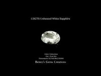 1.51 Carat Unheated White Sapphire Gemstone – Natural Untreated White Sapphire with Brilliant Clarity and Sparkle