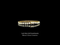 Lush Yellow Gold Tennis Bracelet with brilliant cut stones, in yellow gold, sophisticated and elegant design