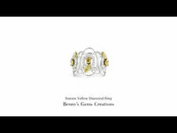Saturn Yellow Diamond Ring featuring a vibrant yellow diamond with modern, cosmic-inspired design