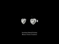 Sweetheart Diamond Earrings with brilliant-cut diamonds in elegant design