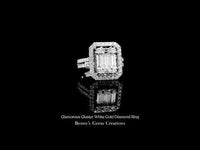 Glamorous Cluster White Gold Diamond Ring with multiple sparkling diamonds in white gold