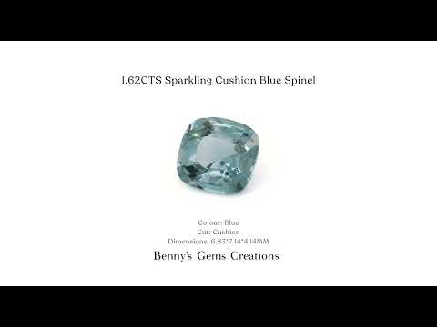 1.62CTS Sparkling Cushion Blue Spinel - Benny's Gems Creations
