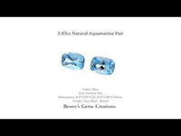 2.63cts Tatu Mine Aquamarine Pair