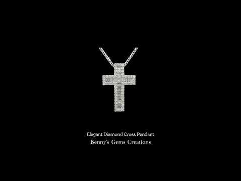 Elegant Diamond Cross Pendant featuring brilliant-cut diamonds in elegant fine jewelry design
