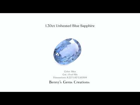 Vibrant Blue 1.30cts Natural Unheated Sapphire